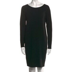 Vince Black Bateau Neckline Wool Blend Dress Size S